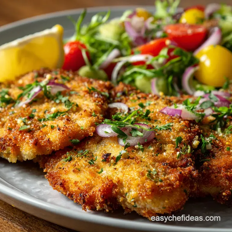 Air Fryer Chicken Milanese with Mediterranean Sala The Crispy Compromise