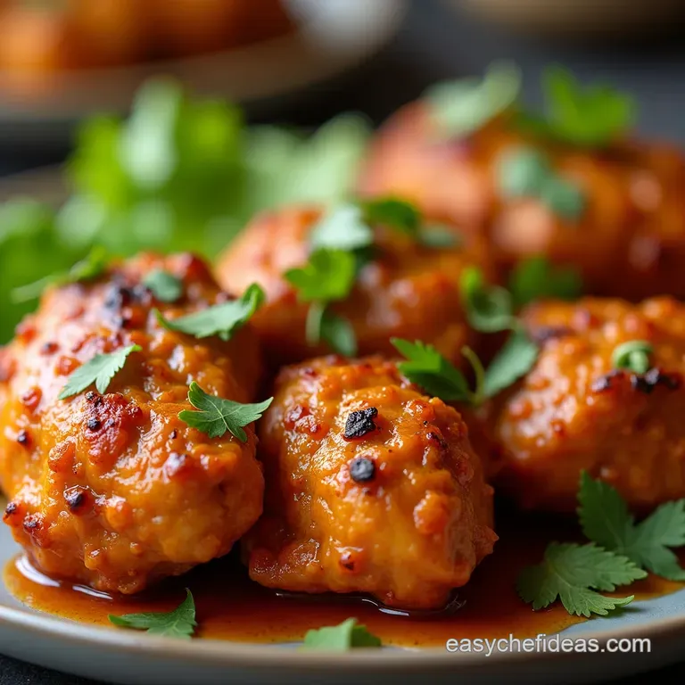 Air Fryer Chicken Tikka presentation