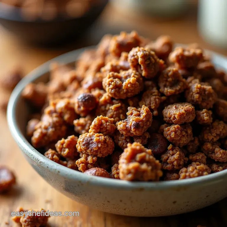 Air Fryer Chocolate Chunk Granola Crispy Chocfull Goodness in Minutes presentation