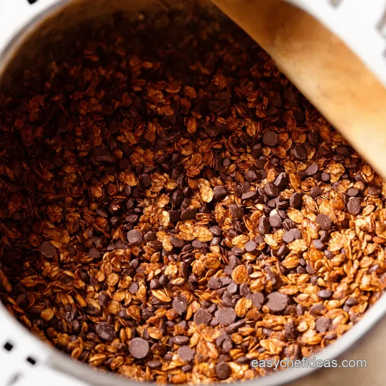 Air Fryer Chocolate Chunk Granola Crumbly Chocolatey Bliss presentation