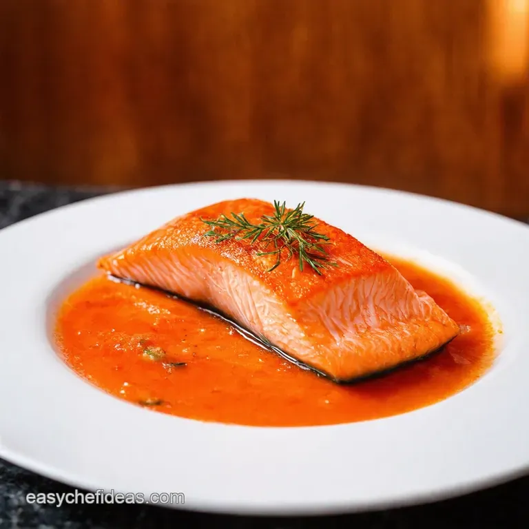 Aperolglazed Salmon with Charred Lemon Asparagus presentation