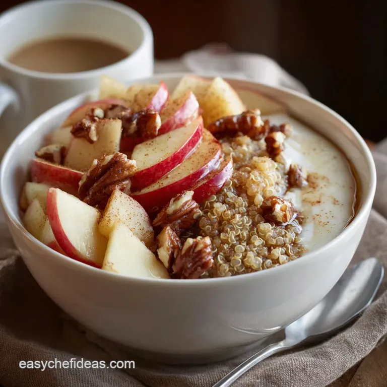 Apple Cinnamon Breakfast Quinoa: The Cosy Creamy Morning Bowl (30 Mins)