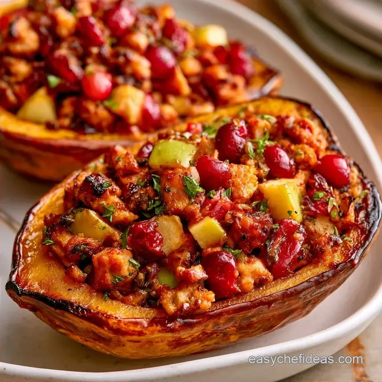 Healthy Apple Stuffed Acorn Squash