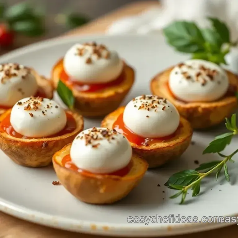 Festive Mini Mozzarella Skewers with Cherry Tomatoes and Fresh Basil