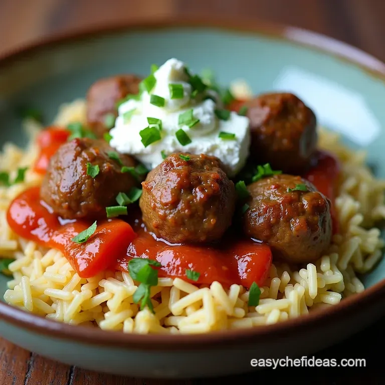 The Ultimate Athenian Bowl Herby Greek Meatballs with LemonOregano Rice