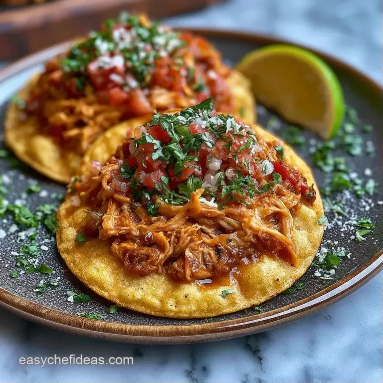 Vibrant corn tortillas piled high with fresh toppings on a slate board, accented by bright green cilantro leaves.