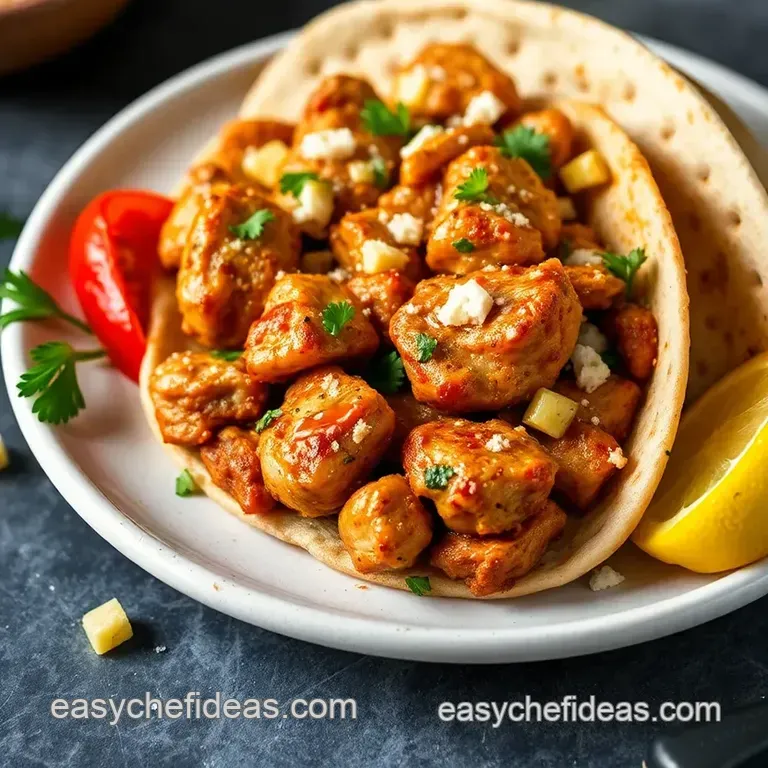 Authentic Greek Chicken Gyros: a Taste of the Mediterranean presentation