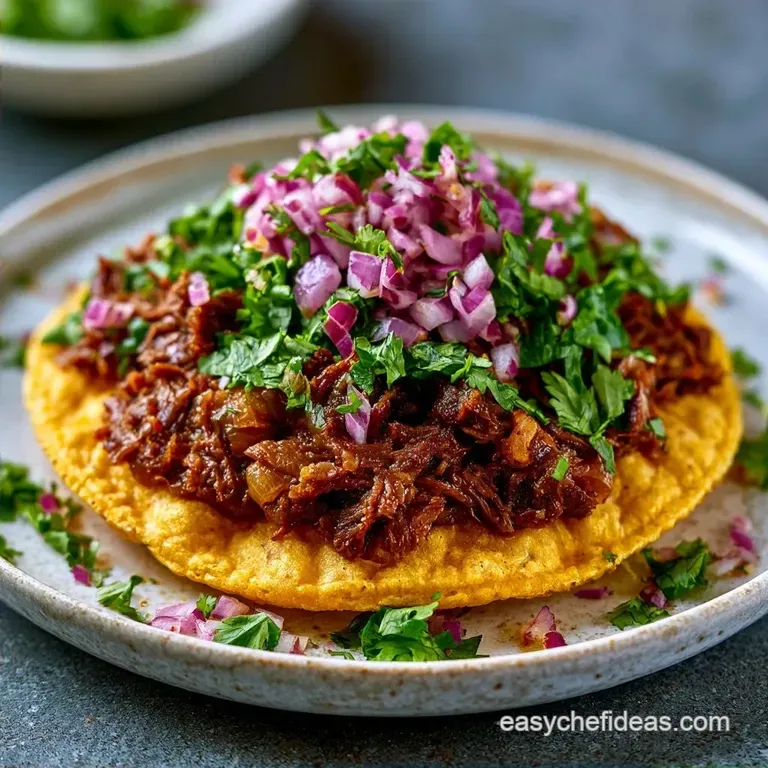 Authentic Mexican Tostadas with Ground Beef