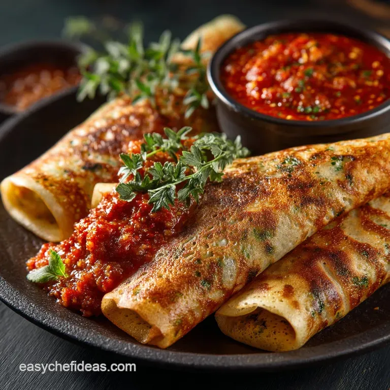 The Crispy King Authentic Mysore Masala Dosa with Fiery Red Chutney
