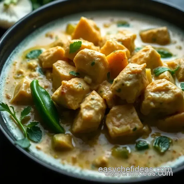 Authentic Thai Green Curry Chicken: a Creamy Spicy Delight presentation