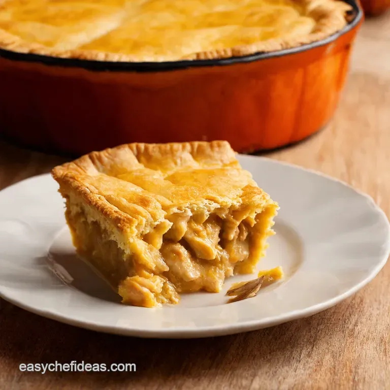 Autumn Chicken Pot Pie with Buttery Herb Crust presentation