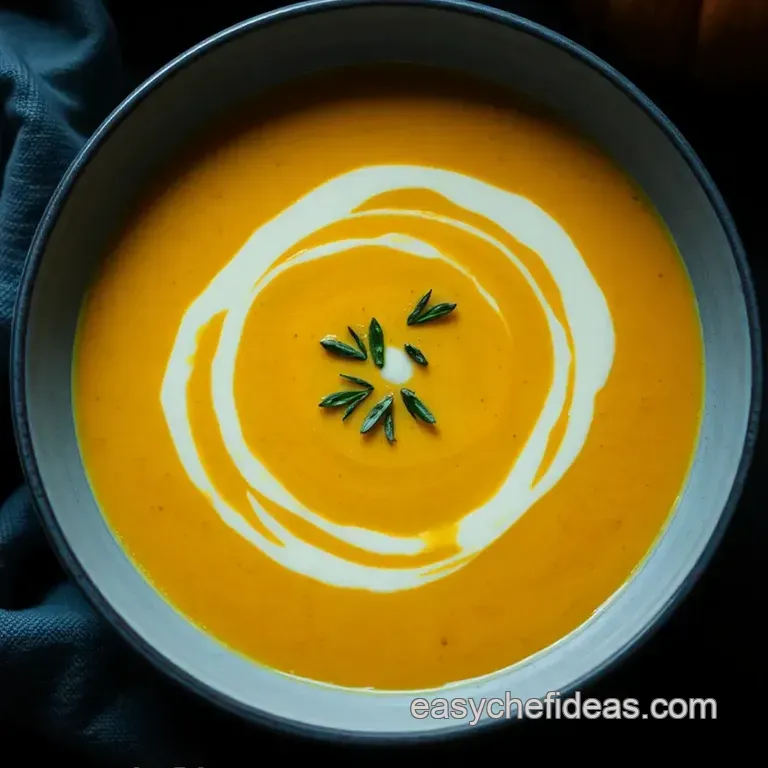 Autumn s Embrace: Creamy Roasted Pumpkin Soup presentation