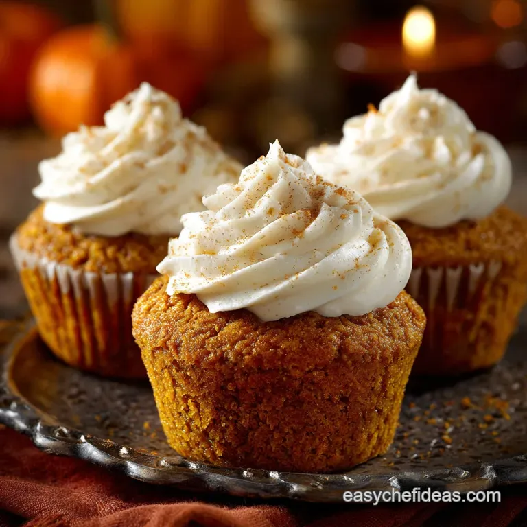 Pumpkin Cupcake: The Ultimate Autumn Spice with Tangy Cream Cheese Frosting