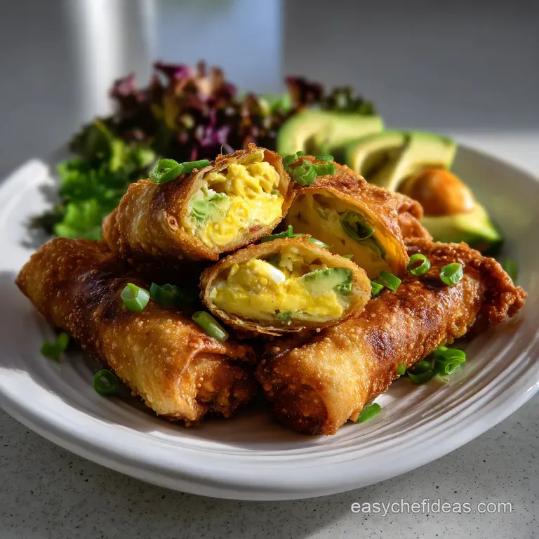 Easy Restaurant-Style Avocado Egg Rolls presentation