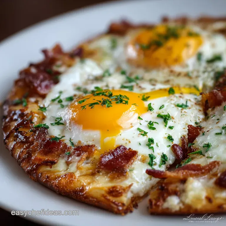 Breakfast Pizza with Bacon Egg and Cheese the Best Ultracrispy Brunch Treat presentation