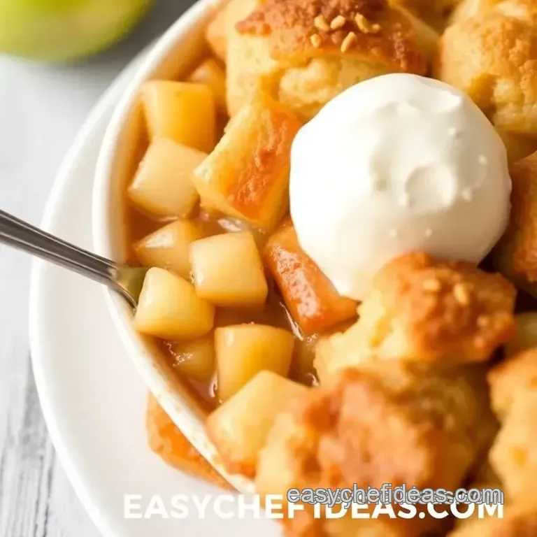 Quick and Easy Cake Mix Apple Cobbler presentation
