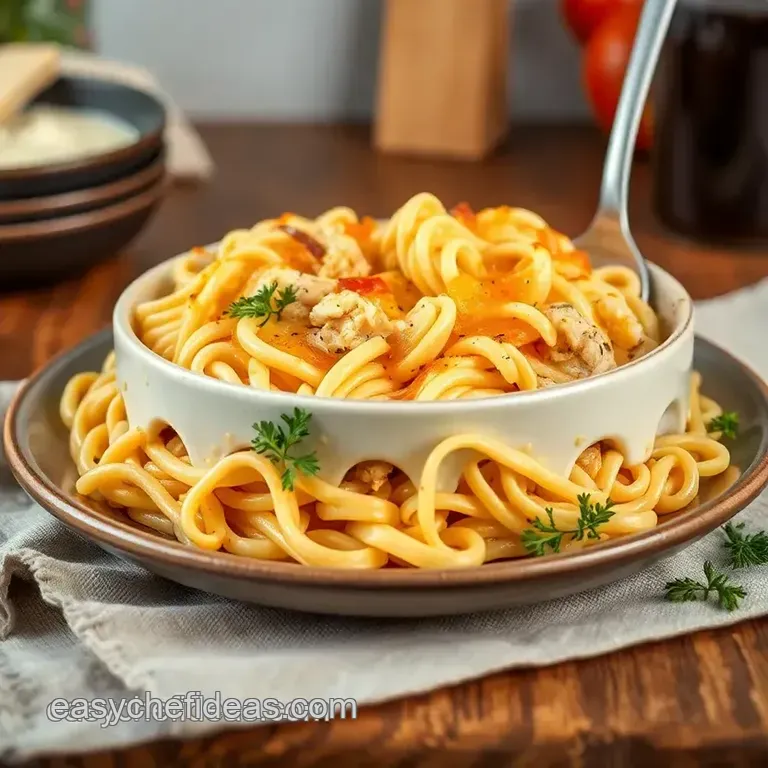 Bake Chicken Noodle Comfort Casserole presentation