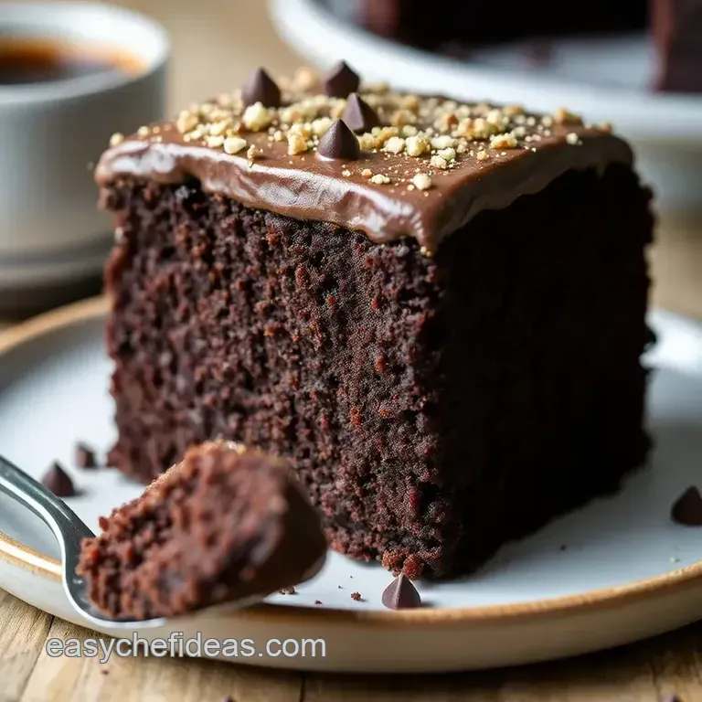 Irresistibly Rich Chocolate Stout Cake presentation
