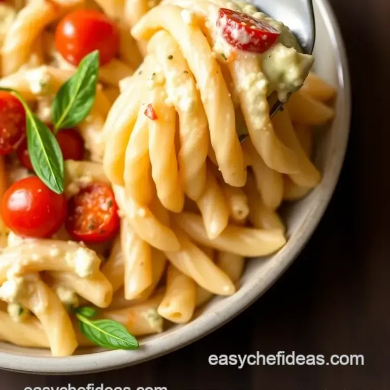 Creamy Boursin Pasta Bake presentation