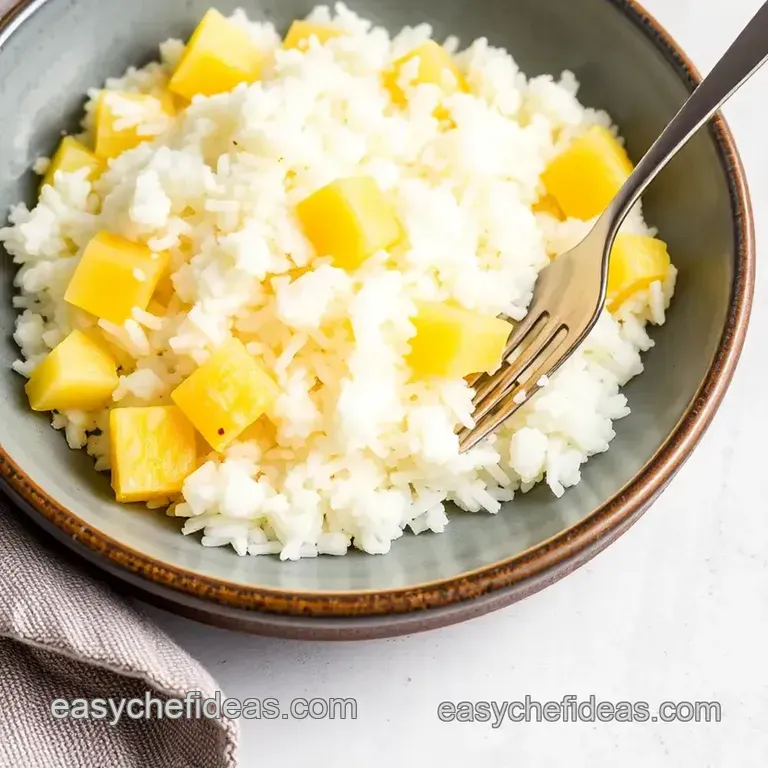 Bake Easy Coconut Pineapple Rice Delightfully presentation