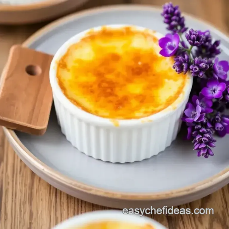 Lavender Cr&egrave;me Br&ucirc;l&eacute;e &ndash; a Delightfully Elegant Dessert presentation