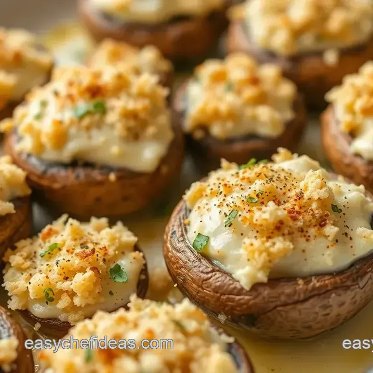 Savory Baked Mushrooms with Creamy Cheese Filling