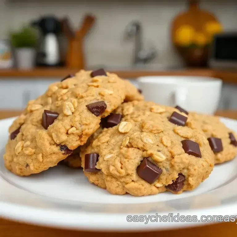 Decadent Chocolate Chunk Oatmeal Cookies