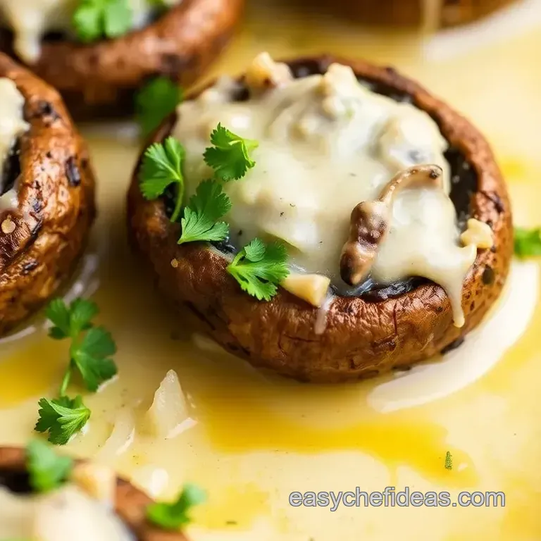 Bake Savory Mushrooms with Creamy Filling presentation
