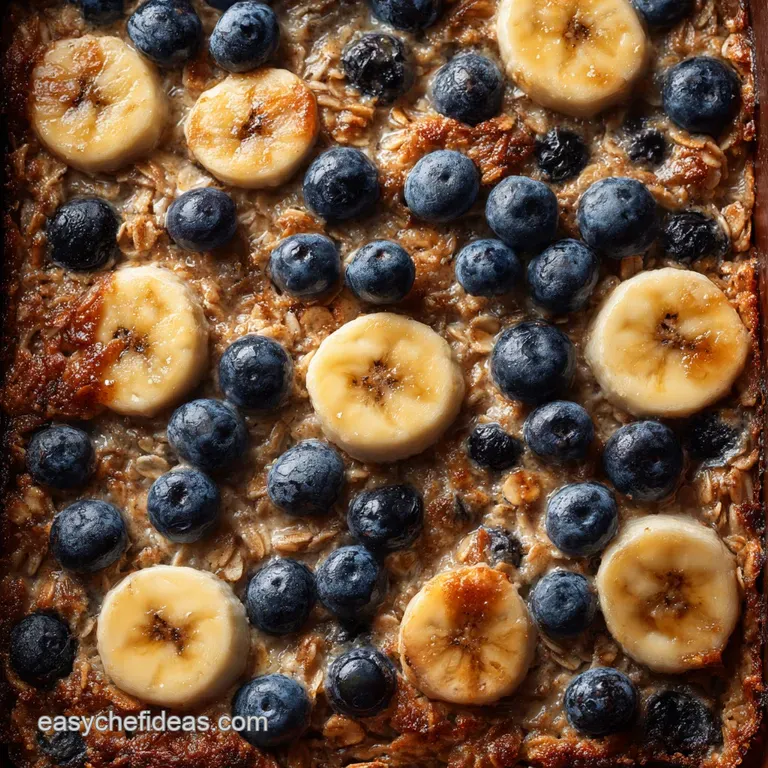 Baked Oatmeal with Blueberries and Bananas: The Great Morning Comfort Bake