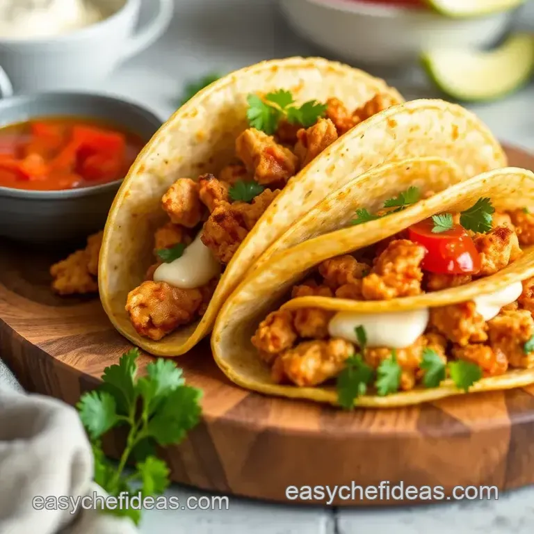 Baked Chicken Tacos with Creamy Filling presentation