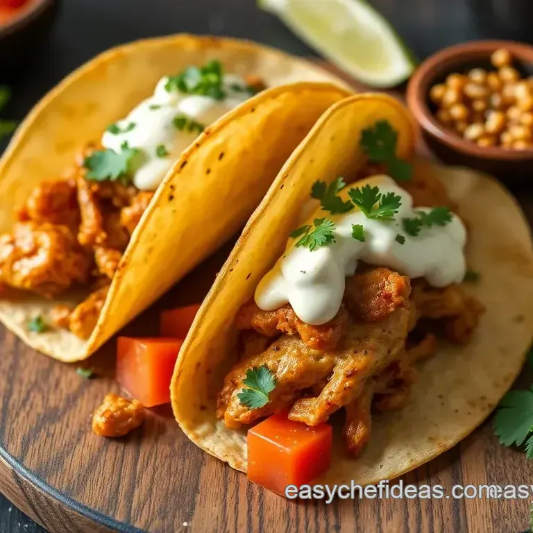 Baked Chicken Tacos with Creamy Filling