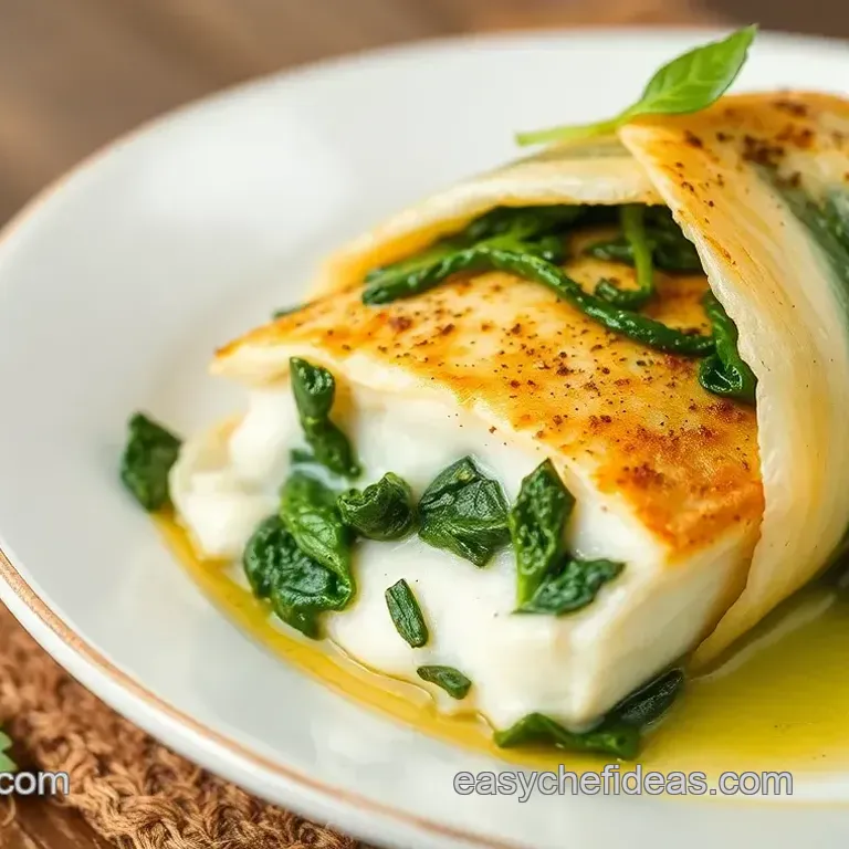 Elegant Baked Halibut and Spinach Filo Bundles