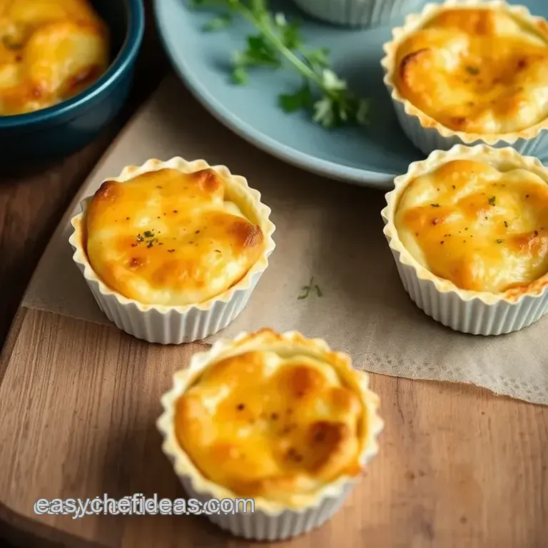 Baked Mini Salmon Quiches: Savory Bites presentation