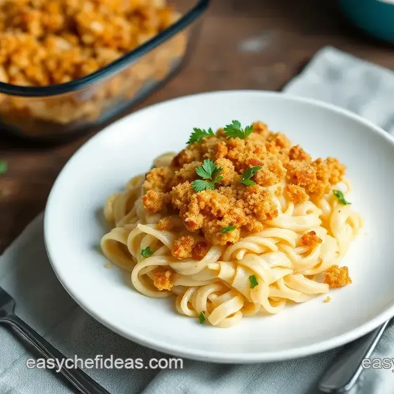 Baked Tuna Noodle Casserole with Crunchy Topping