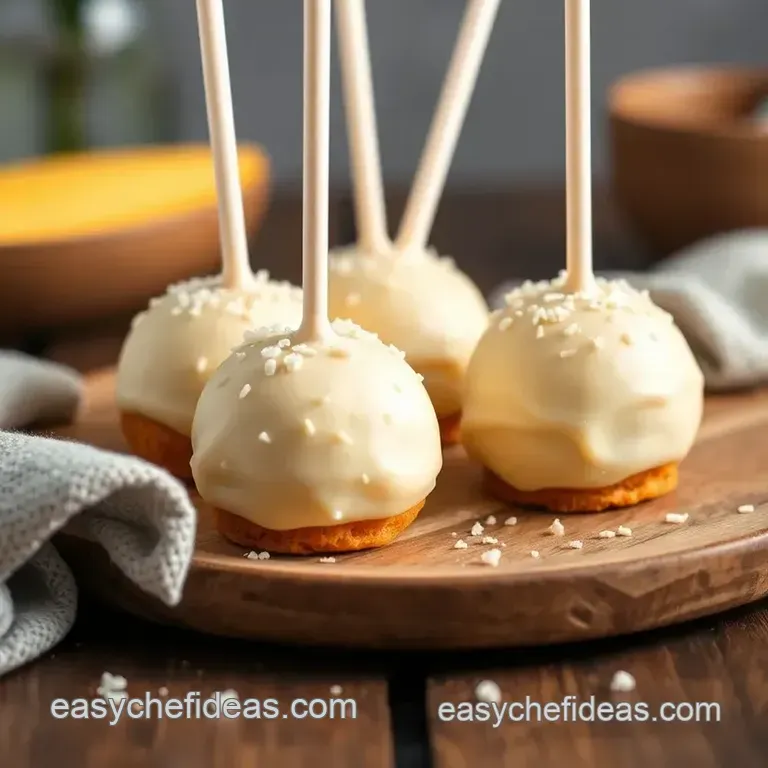 Irresistible Vanilla Cake Pops presentation