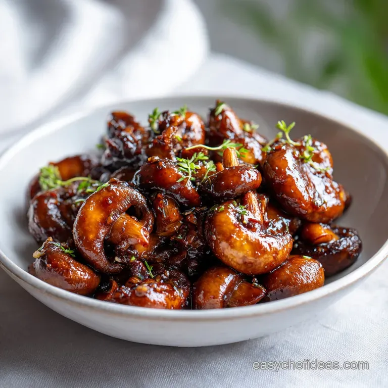 Umami-Bomb Balsamic Soy Roasted Garlic Mushrooms