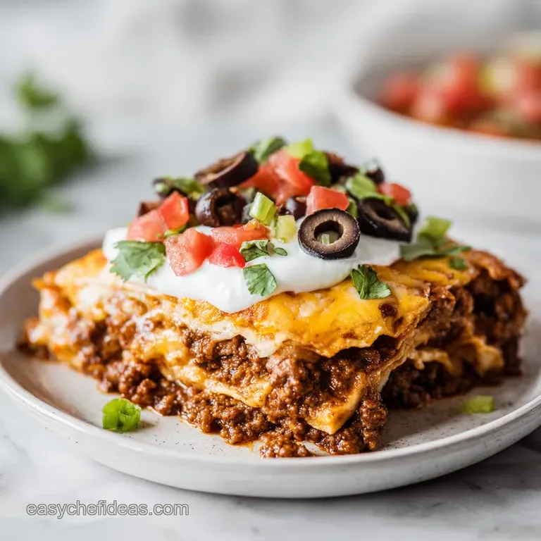 Beef Enchilada Casserole: Layered and Savory