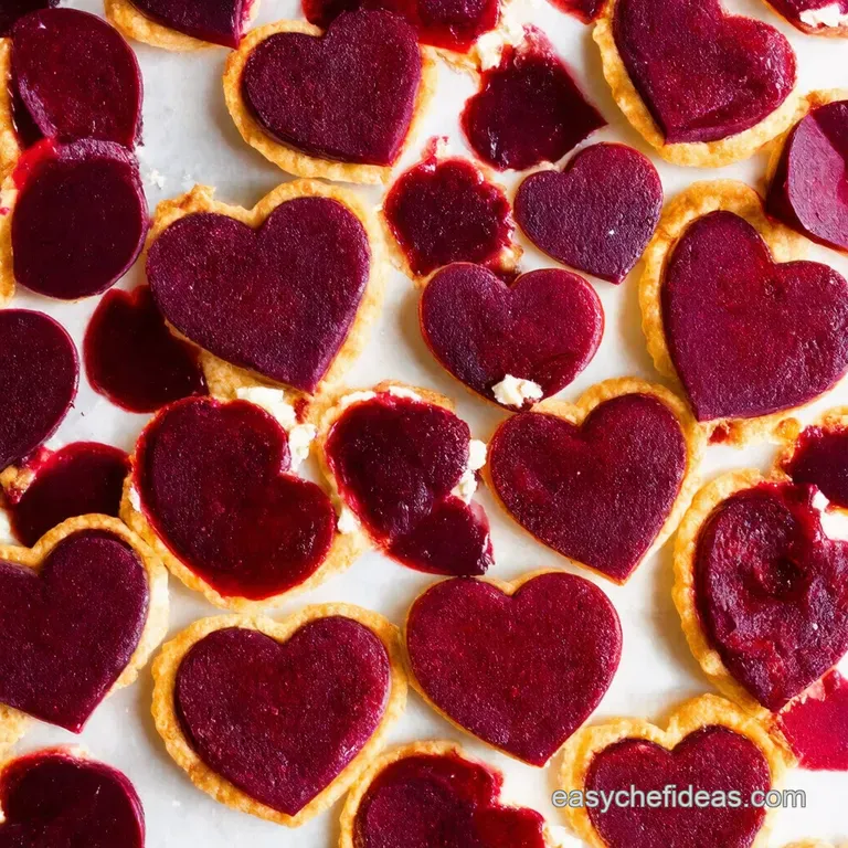 Beet Goat Cheese Heart Tartlets