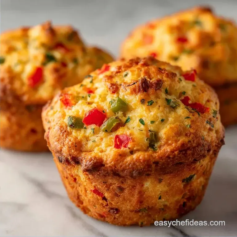 Healthy Bell Pepper Savory Muffins: Light and Airy