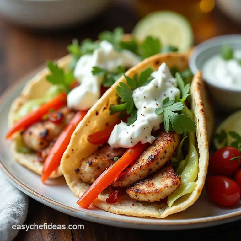 Opa Perfect Greek Chicken Gyros with Tangy Tzatziki