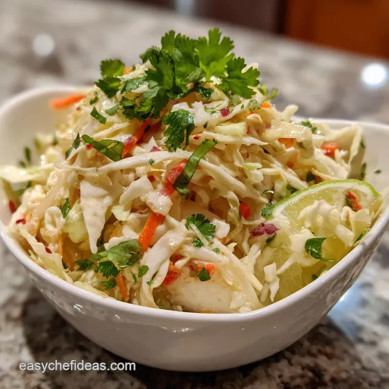 Slaw for Fish Tacos: Zesty Lime Crunch presentation