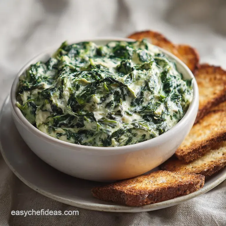Creamy spinach dip artfully arranged in a bowl, garnished with paprika and parsley, invitingly displayed with crudit&eacute;s.