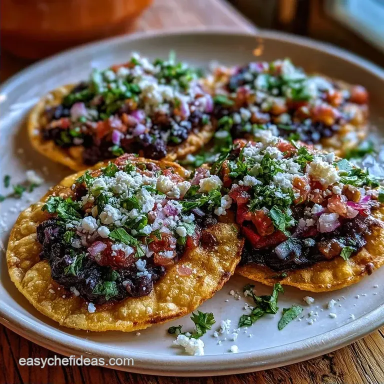 Crispy Black Bean Queso Fresco Tostadas
