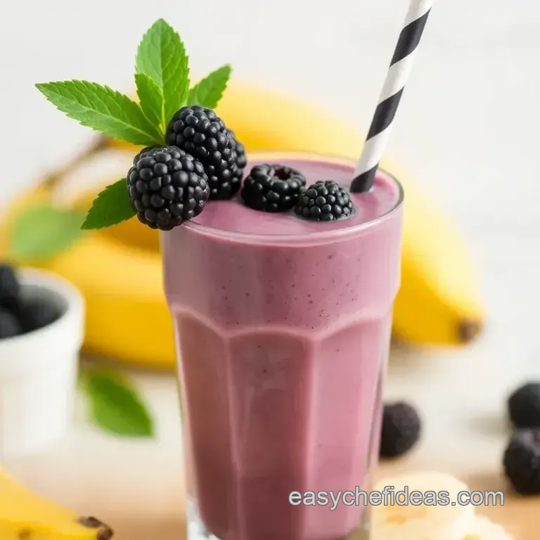 Blend Banana Blackberry Smoothie Bliss presentation