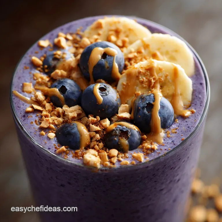 Blueberry Banana PB Smoothie: The Jolly Good 5-Minute Power Shake