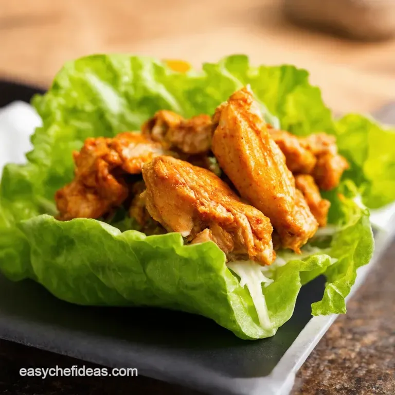 Buffalo Chicken Lettuce Wraps presentation