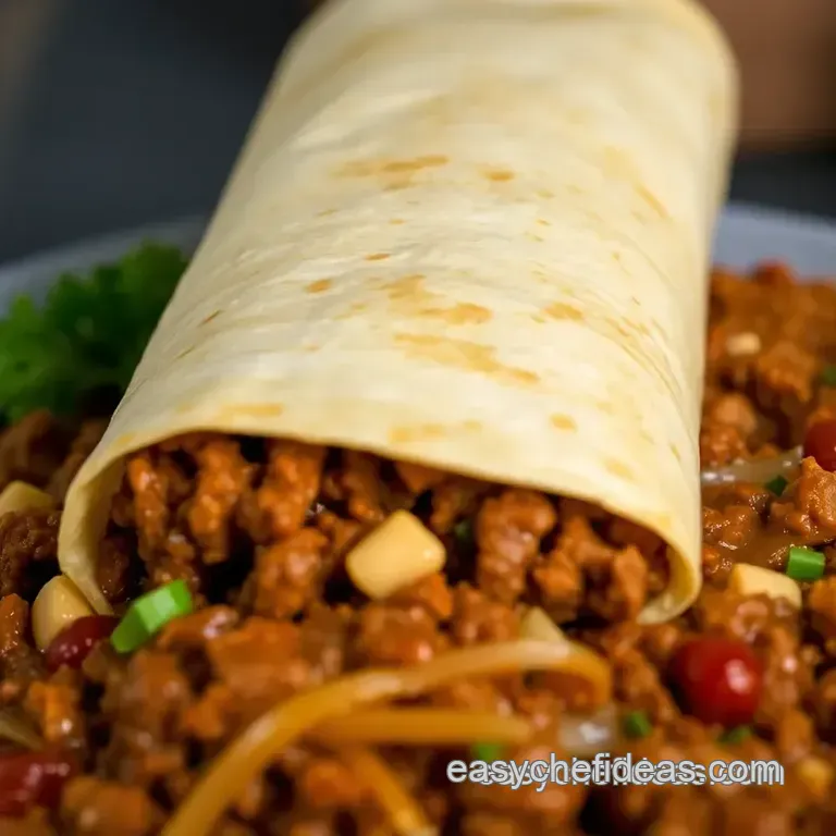 Burrito Bonanza: Flavor-Packed Ground Beef Burritos presentation