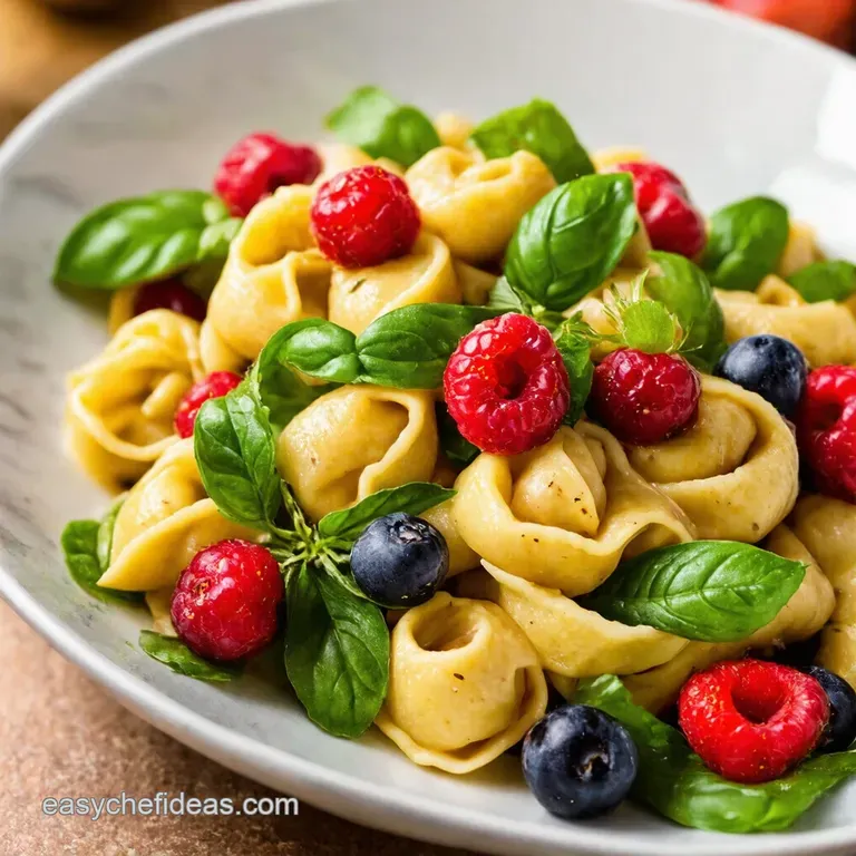 Bursting Berry and Basil Tortellini Salad a Summer Sensation presentation