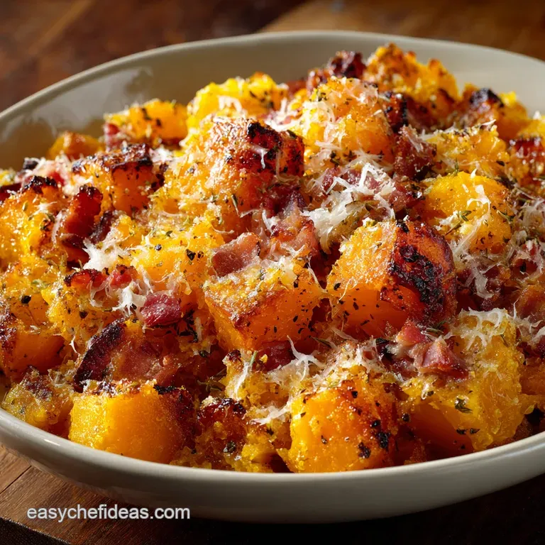 Butternut Squash with Bacon and Parmesan: Crispy Caramelized and Ready in 45 Minutes