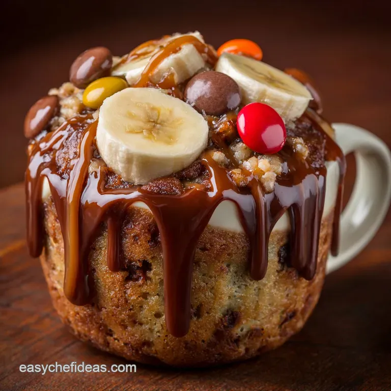 Leftover Halloween Candy Banana Mug Muffin: the Easiest 7-Minute Dessert Hack presentation
